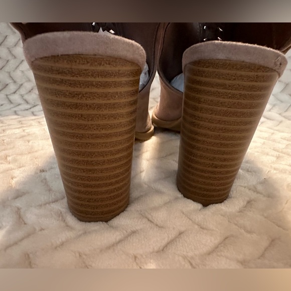 Gap Taupe Suede Peep Toe Booties - Picture 9 of 9